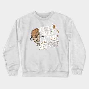 Coffee Smile Laugh Repeat Crewneck Sweatshirt